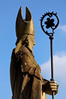 Statue of Bishop Boniface at the collegiate church of St Boniface, Freckenhorst, Warendorf,