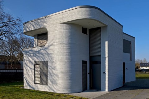 Detached, two-storey detached house from the 3D printer, additive manufacturing, Beckum, North