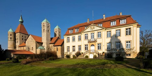 Collegiate Church of St Boniface with Freckenhorst Castle, Warendorf, Münsterland, North