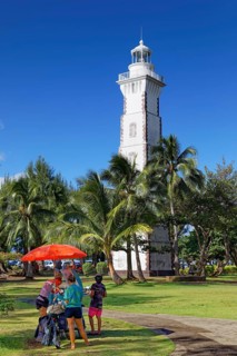 Lighthouse at Pointe Venus, built in 1867 of coral stone and erratic blocks, height 25 metres, ice