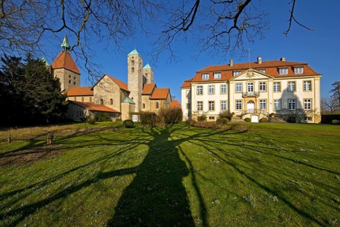 Collegiate Church of St Boniface with Freckenhorst Castle, Warendorf, Münsterland, North