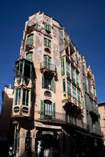 Art Nouveau building Can Forteza-Reym, inspired by Antoni Gaudí, Palma de Majorca, Majorca,
