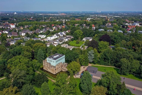 Bochum, North Rhine-Westphalia, Germany - Weitmar Castle Park. Park with the ruins of a 16th