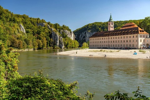 Weltenburg Benedictine Abbey on the Danube near Weltenburg, Bavaria, Germany, Europe
