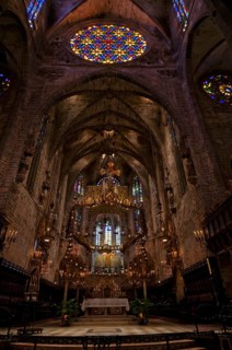 Choir designed by Antoni Gaudí, interior view, La Seu, Basilica de Santa Maria, Cathedral of St