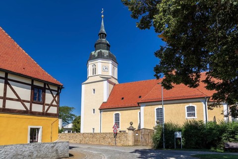 St George's Church in Großkmehlen, Ortrand, Brandenburg, Germany, Europe