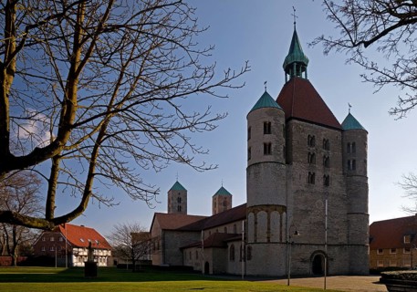 Westwork of the collegiate church of St Boniface in Freckenhorst, Warendorf, Münsterland, North