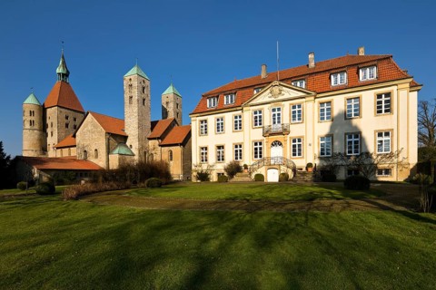 Collegiate Church of St Boniface with Freckenhorst Castle, Warendorf, Münsterland, North