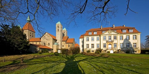 Collegiate Church of St Boniface with Freckenhorst Castle, Warendorf, Münsterland, North
