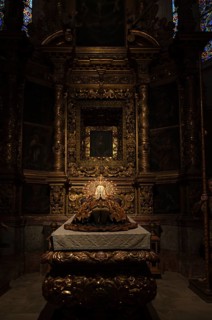 Side altar, Chapel of Our Lady of the Crown, Capella de Notre Senora de la Corona, interior view,