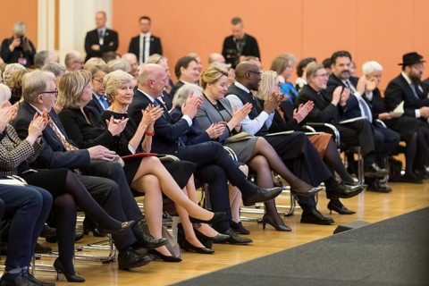 Friede Springer, Kai Wegner (Governing Mayor of Berlin), Margot Friedländer (Holocaust survivor),