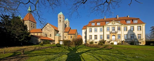 Collegiate Church of St Boniface with Freckenhorst Castle, Warendorf, Münsterland, North