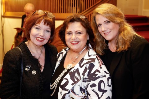 Daniela and Nicole Urbschat, Yvonne Huber at the premiere ofOma Trick with Brigitte Grothum and