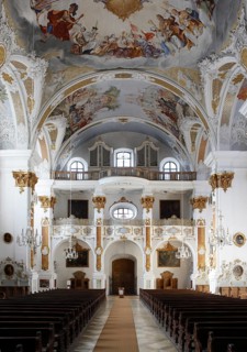 View to the west, organ by Balthasar Pröbstl, 1871, St., Sankt, Saint
