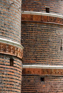 Field side with terracotta decoration