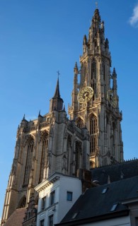 Antwerp, Cathedral of Our Lady 14-16th century View from south North tower 123 m high, St., Saint,