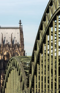 Cologne, Hohenzollern Bridge, with the cathedral behind it