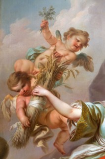 Wall painting by Stefano Torelli: Allegorical figures of the virtues of the councillors
