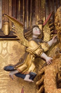 Mary Magdalene Altar of the Tailors, Lübeck around 1500, detail angel, St., Saint, Saint