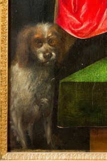House altar of the van Kerckring family, Lübeck 1520, depiction of a dog, St., Sankt, Saint