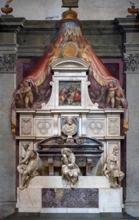 Florence, Florence, Santa Croce, Michelangelo's tomb, personifications of painting (left),