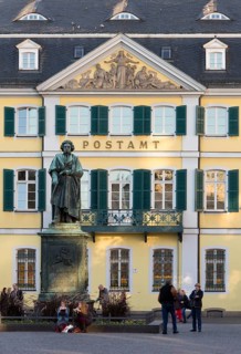 Beethoven monument in front of the post office