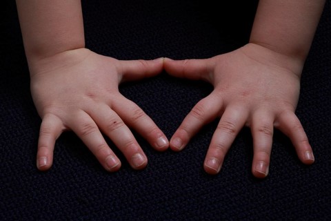 Hand of a child, 5 fingers, 5 fingers, thumb, palm, hands, fingertips, finger-tip, finger-nails,