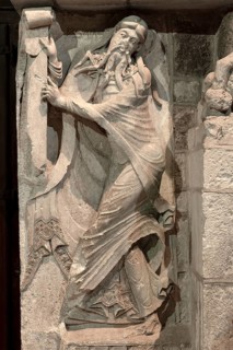 Souillac, former abbey church of Sainte-Marie, portal sculptures, relocated to the interior in the