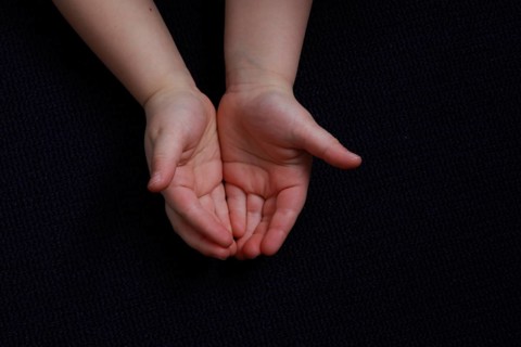 Hand of a child, 5 fingers, 5 fingers, thumb, receive, palm, hands, fingertips, finger-tip, hand