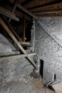 Above the choir vault, view of the south wall of the northern choir flank tower Church of St.,