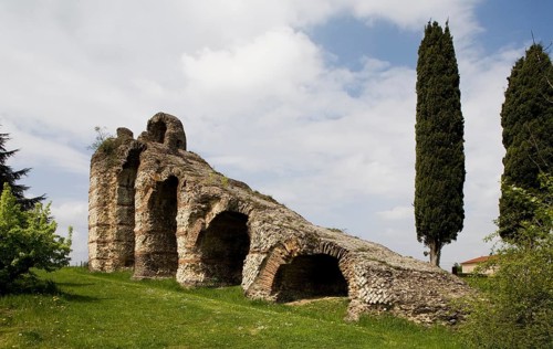 Roman water conduit, siphon ramp from the south-east