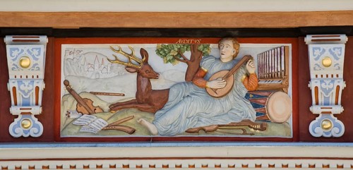House to the wide hearth, allegory sense of hearing (Auditus)