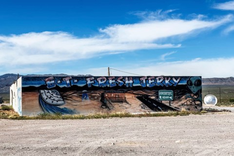 E.T. Fresh Jerky Shop, Extraterrestrial Highway, Rachel, Nevada, USA, North America