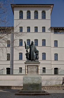 Former Pädagogium, in front of the Francke Monument 1829 by Christian Daniel Rauch