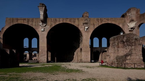 Basilica of St Maxentius, north aisle from south-west