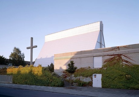 Schweinfurt, St Luke's built 1969, exterior, St, Saint, Saint