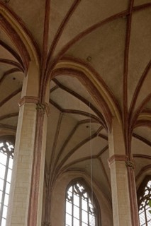 Nave, view of the north-eastern pillars and the vault of the side aisle, St., Sankt, Saint