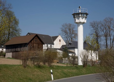 Mödlareuth Thuringia/Bavaria Museum on the history of German division Border tower. Border Wall