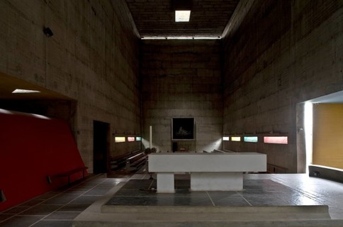 Le Corbusier 1956 to 1961, Church, View to the west, St., Saint, Saint