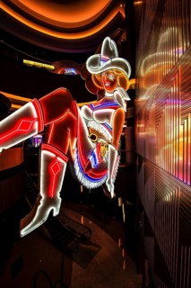 Vegas Vicky Cowgirl, Neon Art, Circa Hotel, Las Vegas, Nevada, USAVegas Vicky Cowgirl, Neon Art,