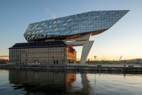 Antwerp, Port House or Havenhuis, completed in 2016, design: Zaha Hadid