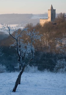 Rudelsburg Castle, Winter