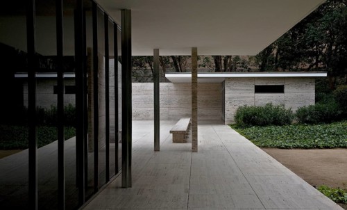 Barcelona Pavilion Pavilion of the 1929 World Exhibition, reconstruction 1983-1986, side pavilion