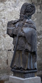 Donor figure of St Burchard around 1800, St, Saint, Saint