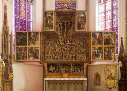High altar (1488-1506) and sacrament house (around 1450), St., Sankt, Saint