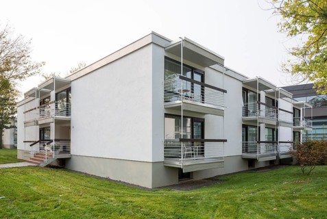 Members' flat blocks, Heussallee 9, 1964/66 Architect: Federal Building Directorate with planning