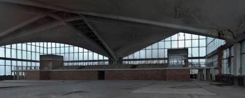 Multi-purpose hall HYPARSCHALE 1969 by Ulrich Müther (1934-2007) Interior view of the so-called