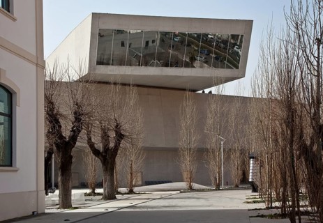 Museo nazionale delle arti del XXI secolo, completed in 2010 by Zaha Hadid, east façade with
