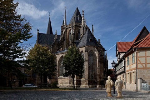View from the east, on the right Gleimhaus, St., Sankt, Saint