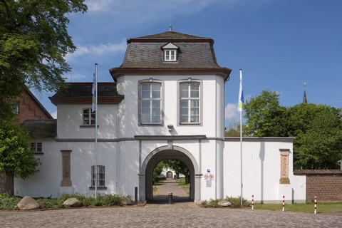 Brauweiler near Pulheim, Abbey, Tor tor to the monastery complex, field side